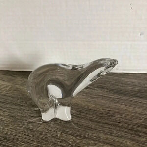 Vtg Hand Blown Art Glass  Polar Bear